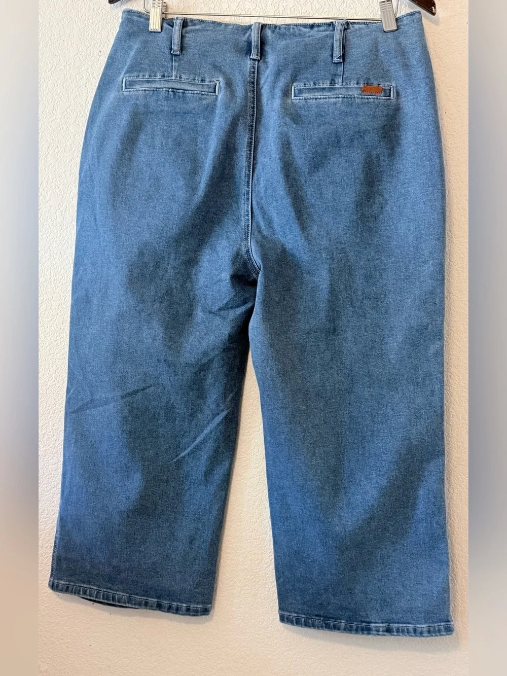 Sidefeel High-Rise Wide-Leg Women's Jeans in Medium Blue 0124